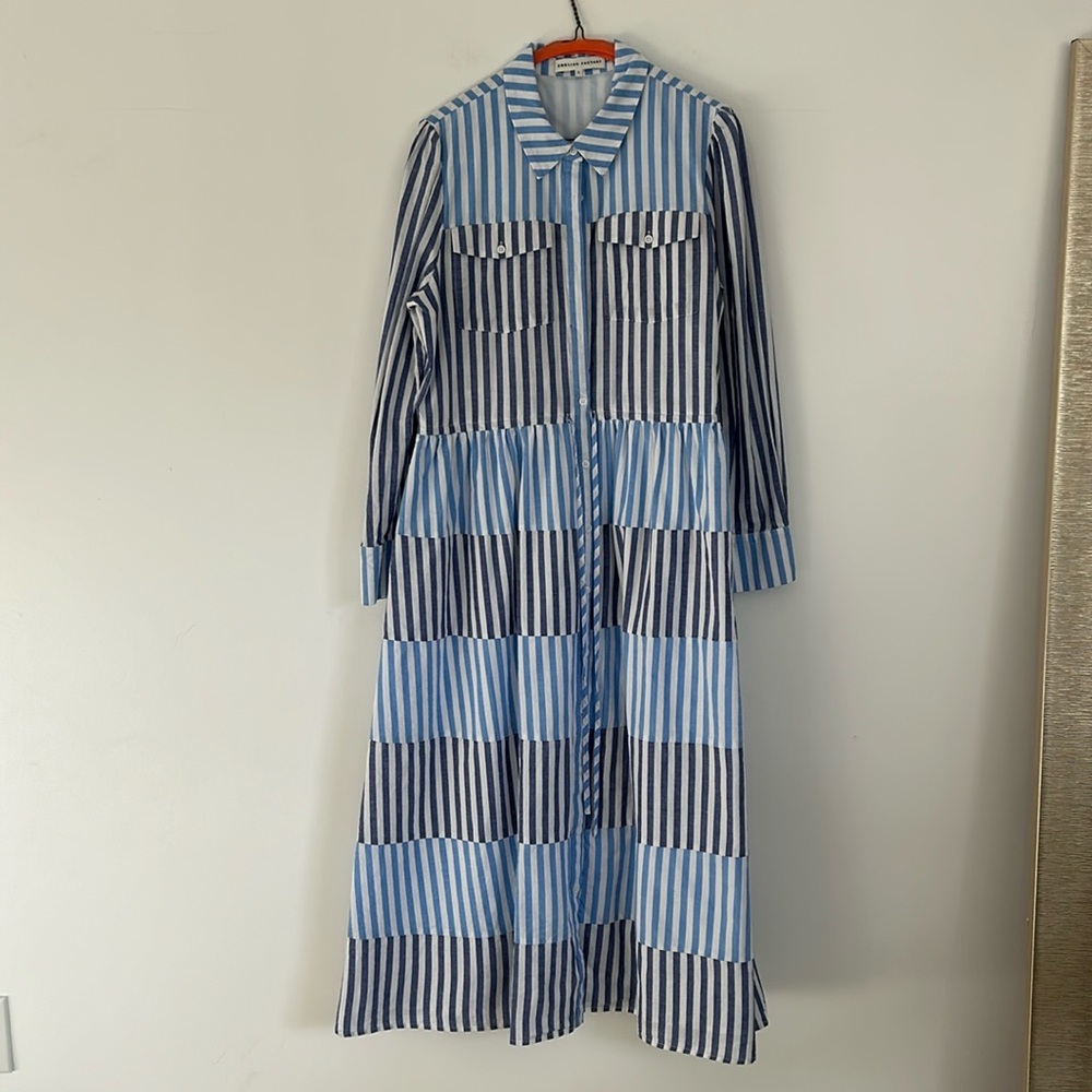 Anthropologie English Factory Striped Cotton Dress